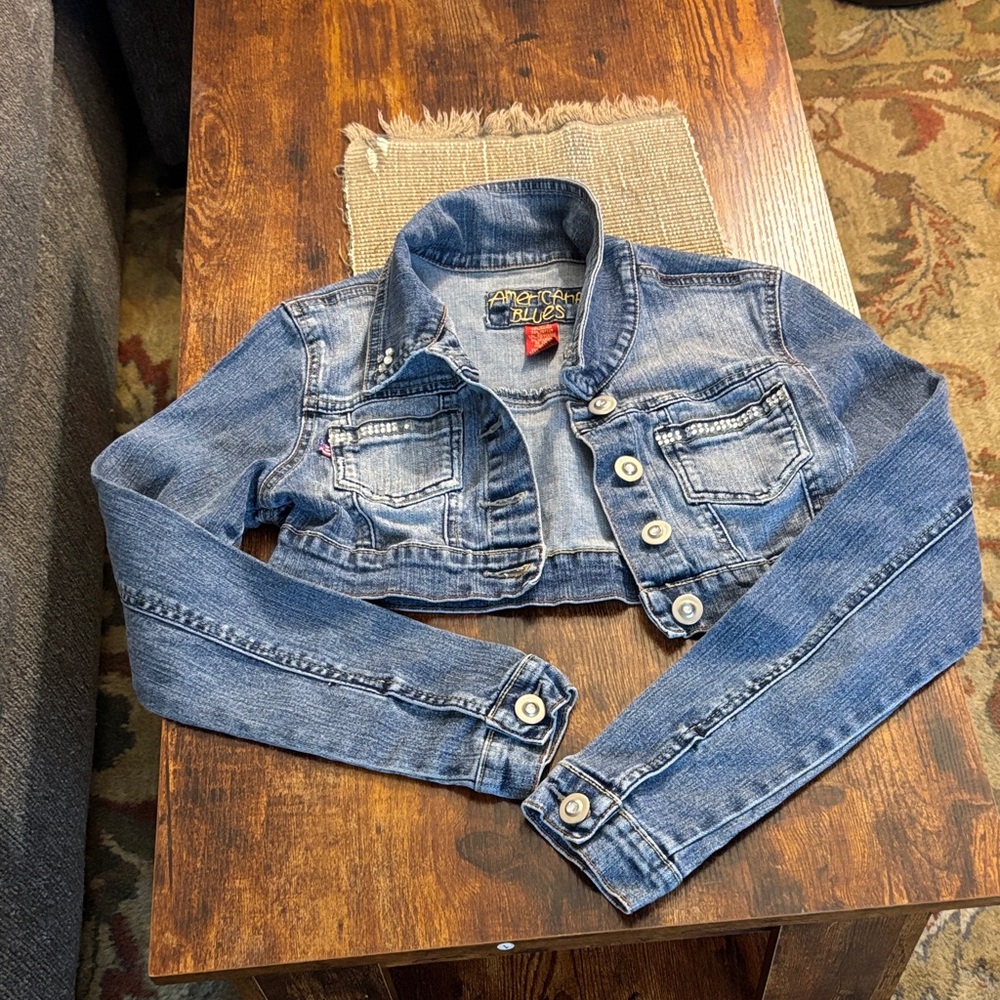 Americana Blues crop Light Blue Kids Jean Jacket